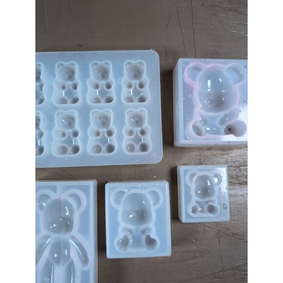 Lot of 6 Silicone Gummy Bear Moulds/Molds - Picture 4 of 7